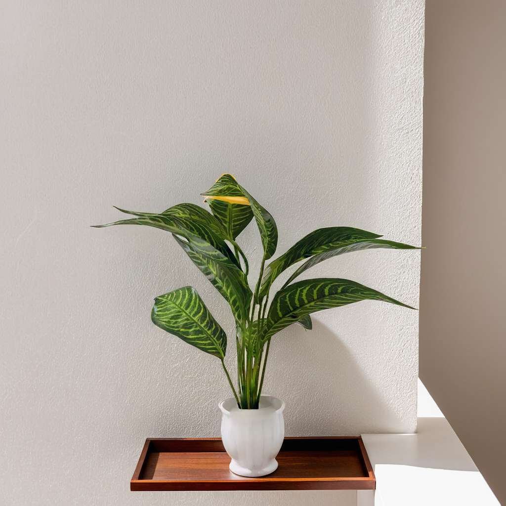 Artificial Plants with Pot Showcase Decoration Plants Leaf | Fake Plant | Artificial Plants for Home Decor Office Gifting Plants Decorative Potted Plants (RV-AP24) - Image 2